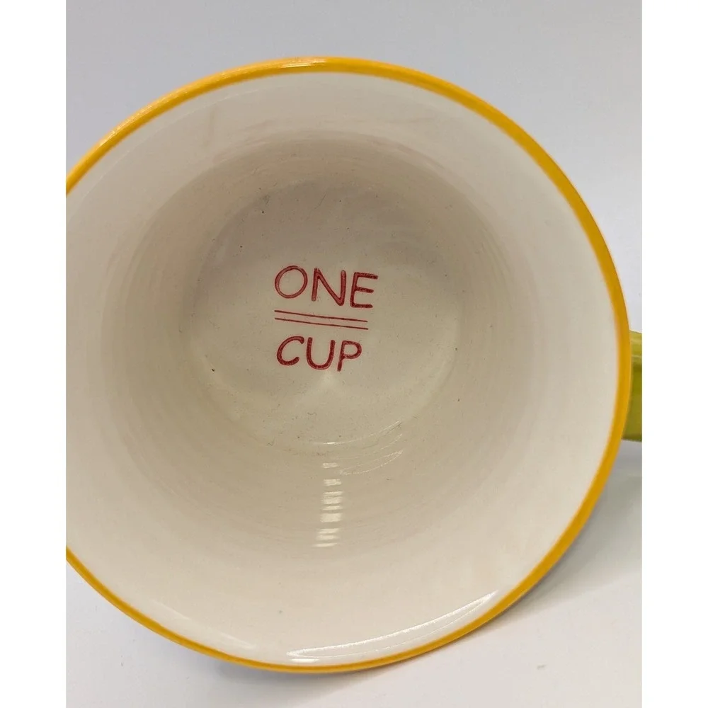 Pier 1 Imports Measuring Cup Hand Painted Stoneware One Cup Mandala Medallion